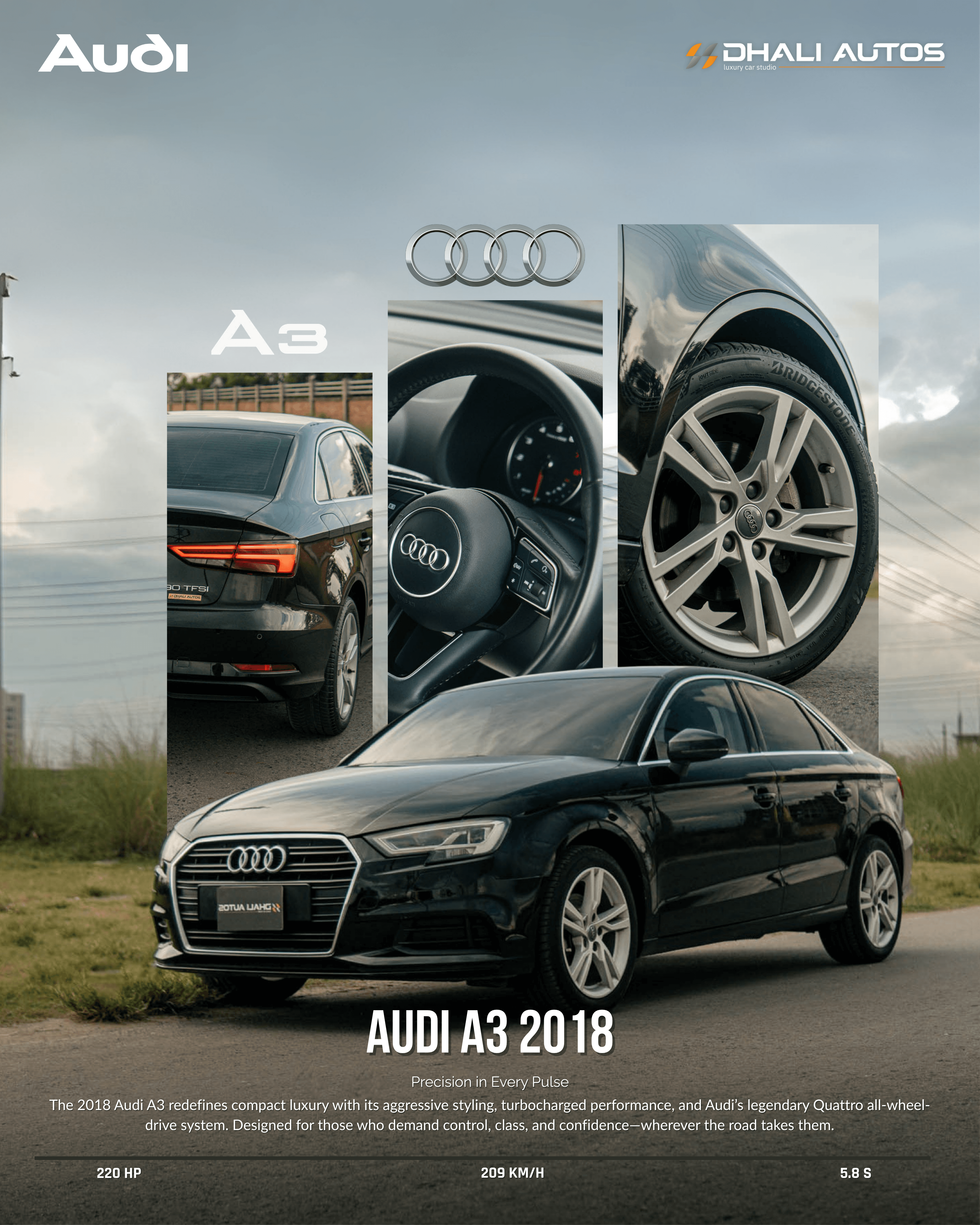 Audi A3 front profile